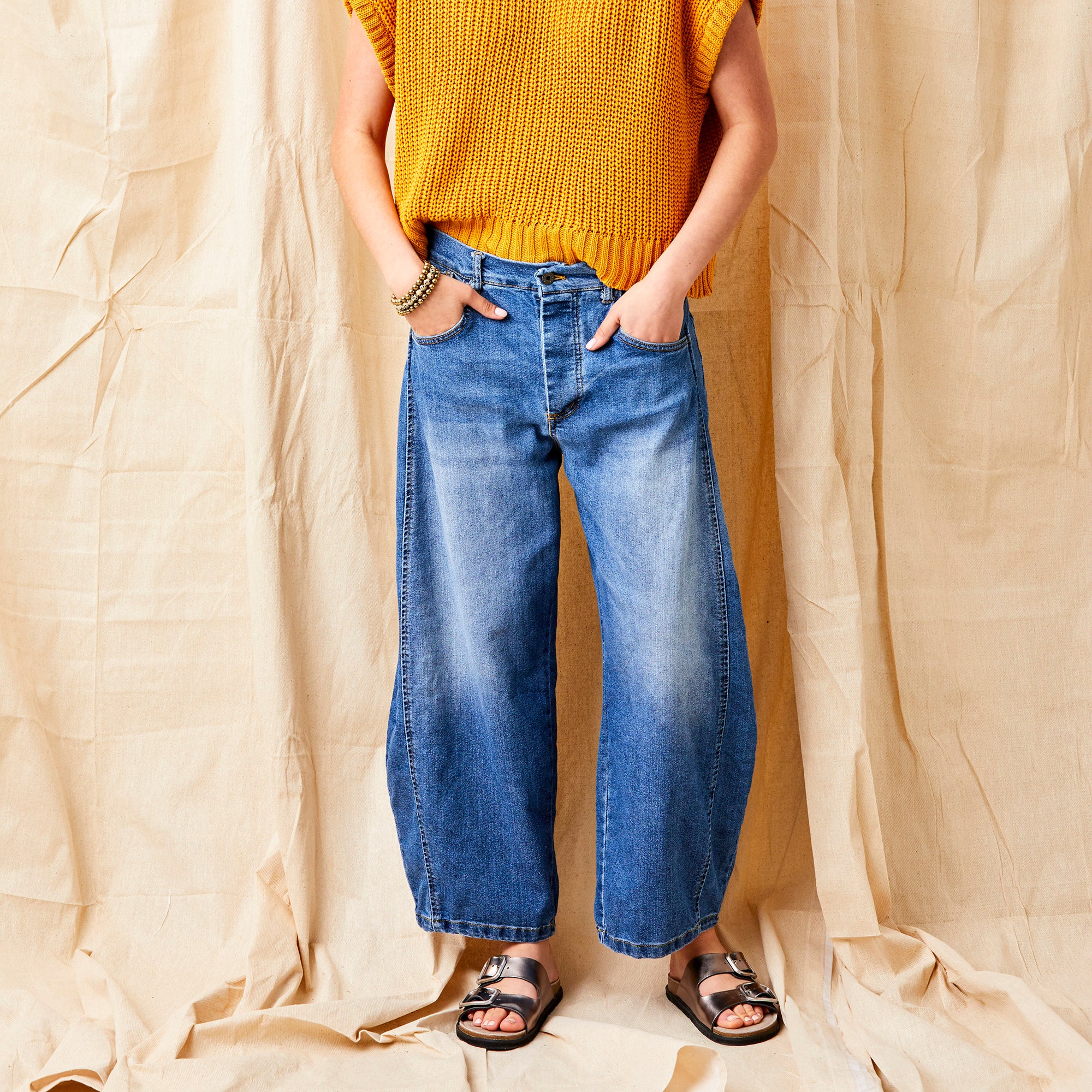 Boston Stretch Denim Carrot Shape Jeans - Suzy D London