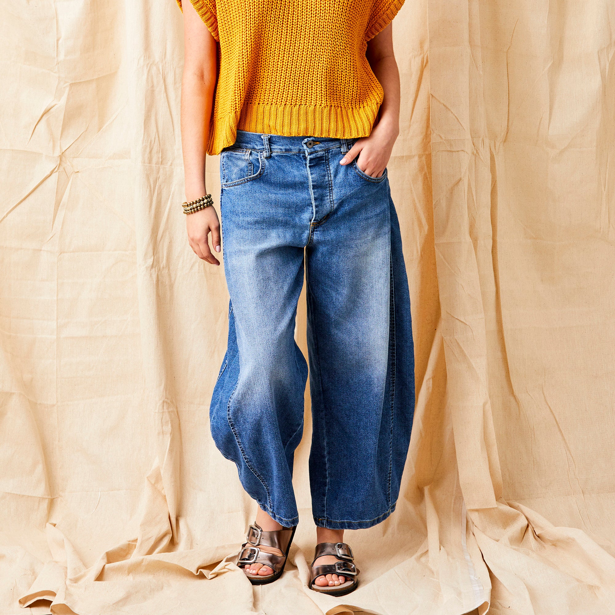 Boston Stretch Denim Carrot Shape Jeans - Suzy D London