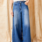 Brielle Stretch Denim Extra Wide Leg Jeans - Suzy D London