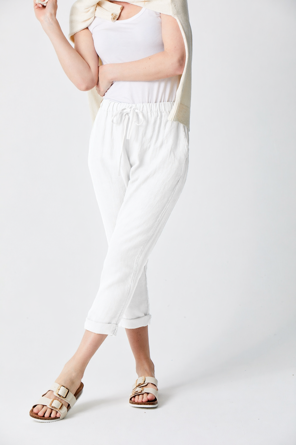 Mikey Tapered Linen Pants - Suzy D London