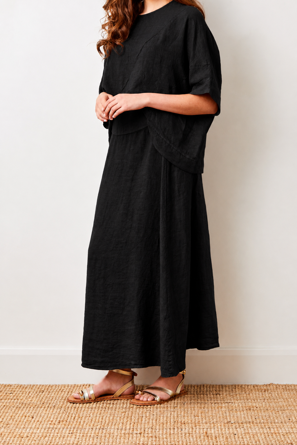 Yvaine Linen Flared Maxi Skirt - Suzy D London