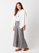 Seraphina Linen Wide Pant with Shirred Waistband - Suzy D London