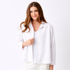 Justine French Terry Button Detail Shirt - Suzy D London