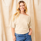 Galilee Asymetric Stripe Jersey Top - Suzy D London