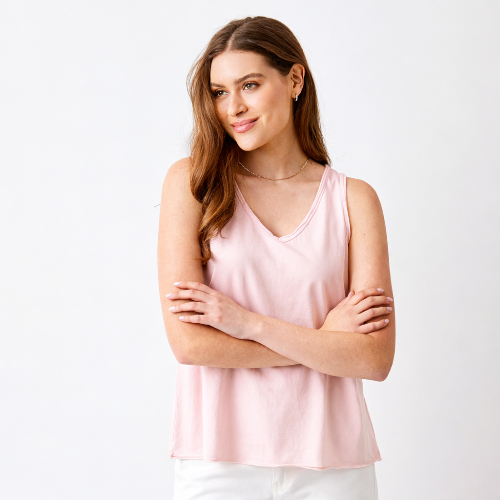 Jewel Relaxed Fit Jersey Vest - Suzy D London