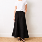 Lili Linen Skirt With Side Pockets - Suzy D London