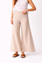 Seraphina Linen Wide Pant with Shirred Waistband - Suzy D London