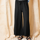 Janice Wide Leg Textured Trousers - Suzy D London