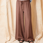 Janice Wide Leg Textured Trousers - Suzy D London