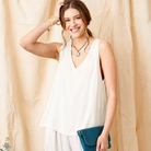 Gale Crepe V-Neck Cami - Suzy D London