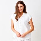 Ynez Short Sleeve Linen Shirt - Suzy D London