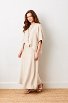 Yvaine Linen Flared Maxi Skirt - Suzy D London