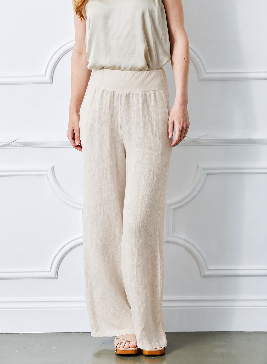 Sultan Wide Leg Linen Pants - Suzy D London