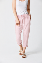 Mikey Linen Drawstring Tapered Pants - Suzy D London