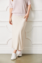 Gene Bias Cut Satin Maxi Skirt - Suzy D London