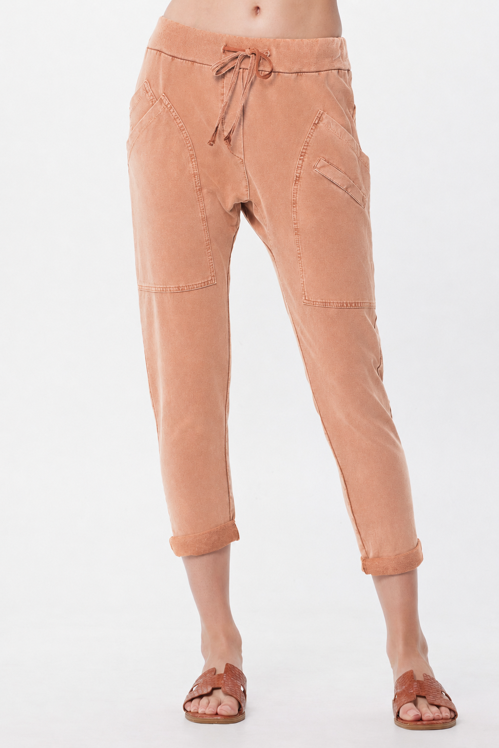 Pennie Vintage Wash Front Pocket Joggers - Suzy D London