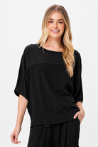 Mottie Satin & Jersey Oversize Tee - Suzy D London