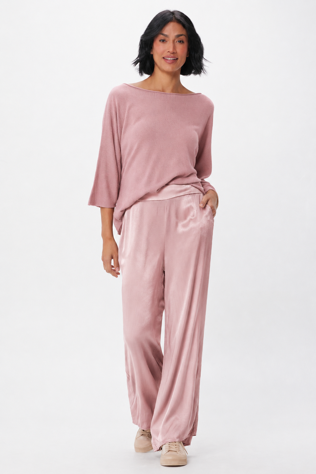 Halo Satin Palazzo Pants - Suzy D London