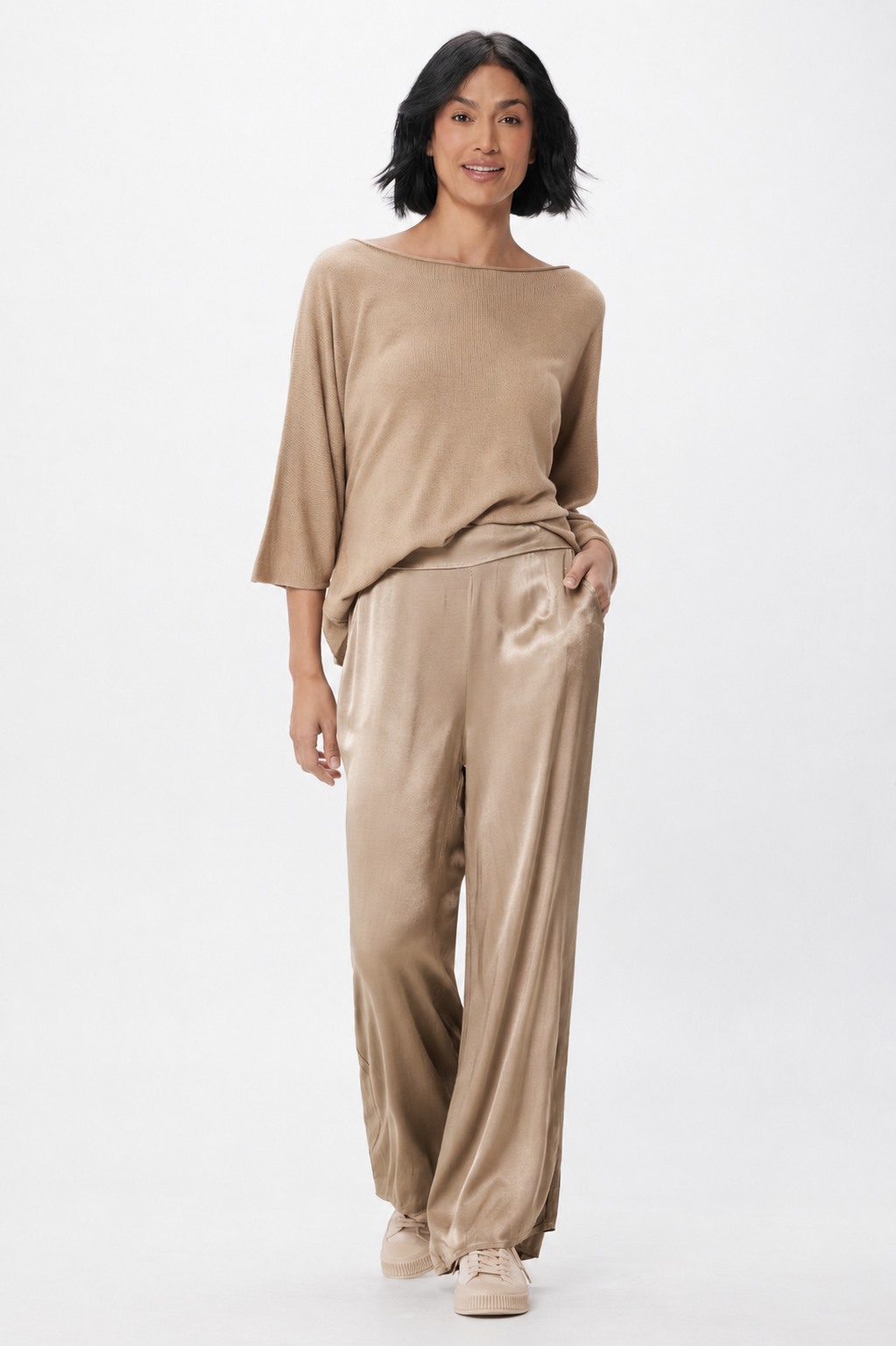 Halo Satin Palazzo Pants - Suzy D London