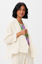 Slater Linen Open Jacket With Front Pockets - Suzy D London