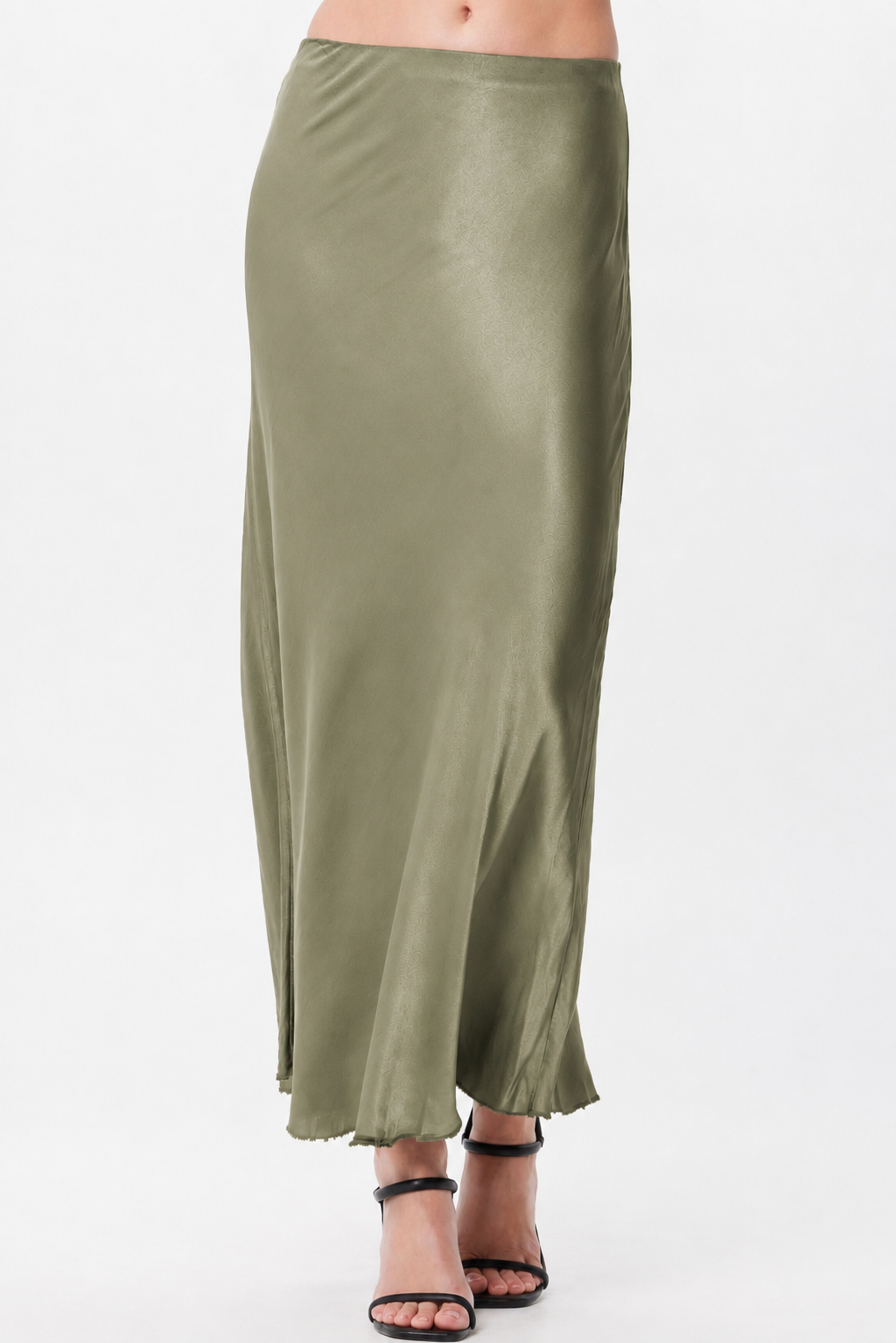 Hvar Satin Bias Cut Skirt - Suzy D London