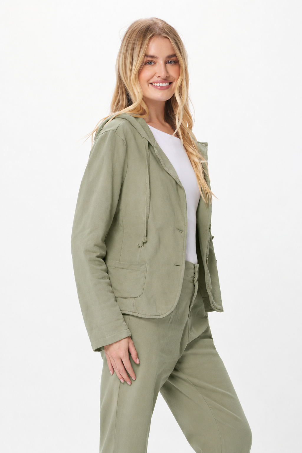Bronson Jersey Blazer With Hood - Suzy D London