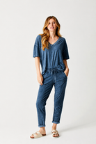 Bailey Vintage Wash  Side Zip Joggers - Suzy D London