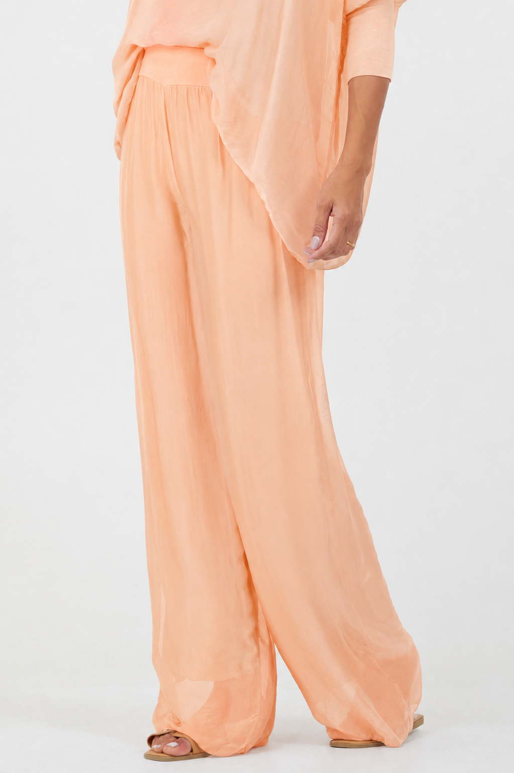 Polly Silk Double Layer Palazzo Pants - Suzy D London