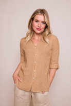 Madison Linen V Neck Shirt - Suzy D London