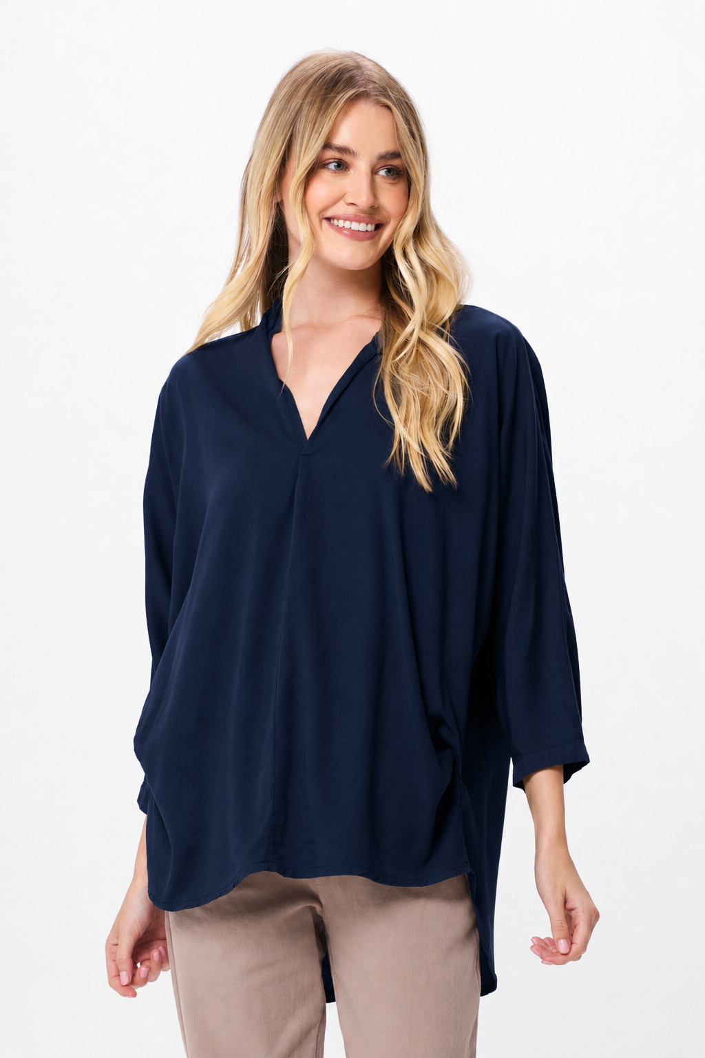 Bonny Tencel Button Back Shirt - Suzy D London
