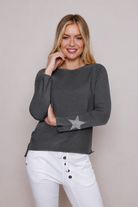 Pia Jersey Top With Star Detail - Suzy D London