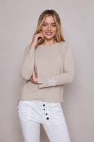 Pia Jersey Top With Star Detail - Suzy D London