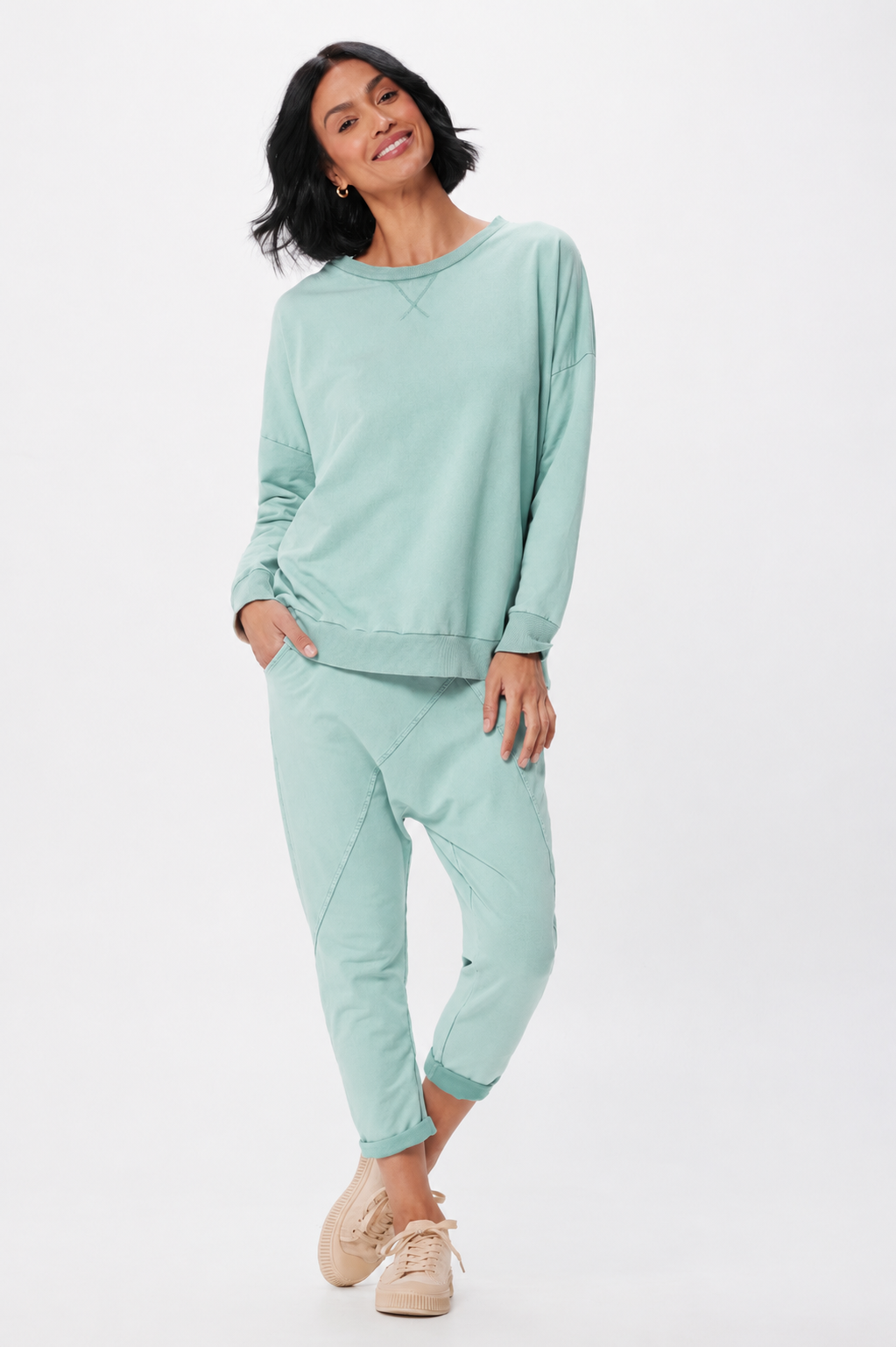 Palmer Vintage Wash Long Sweatshirt - Suzy D London