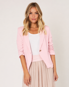 Kelly Summer Blazer With Ruched Sleeves - Suzy D London