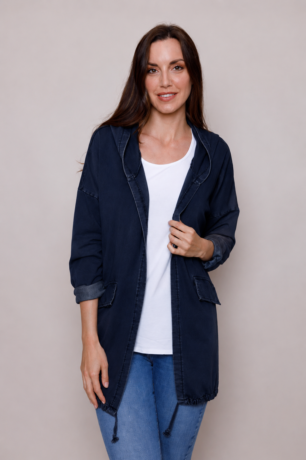 Bridget Longline Hooded Jacket - Suzy D London