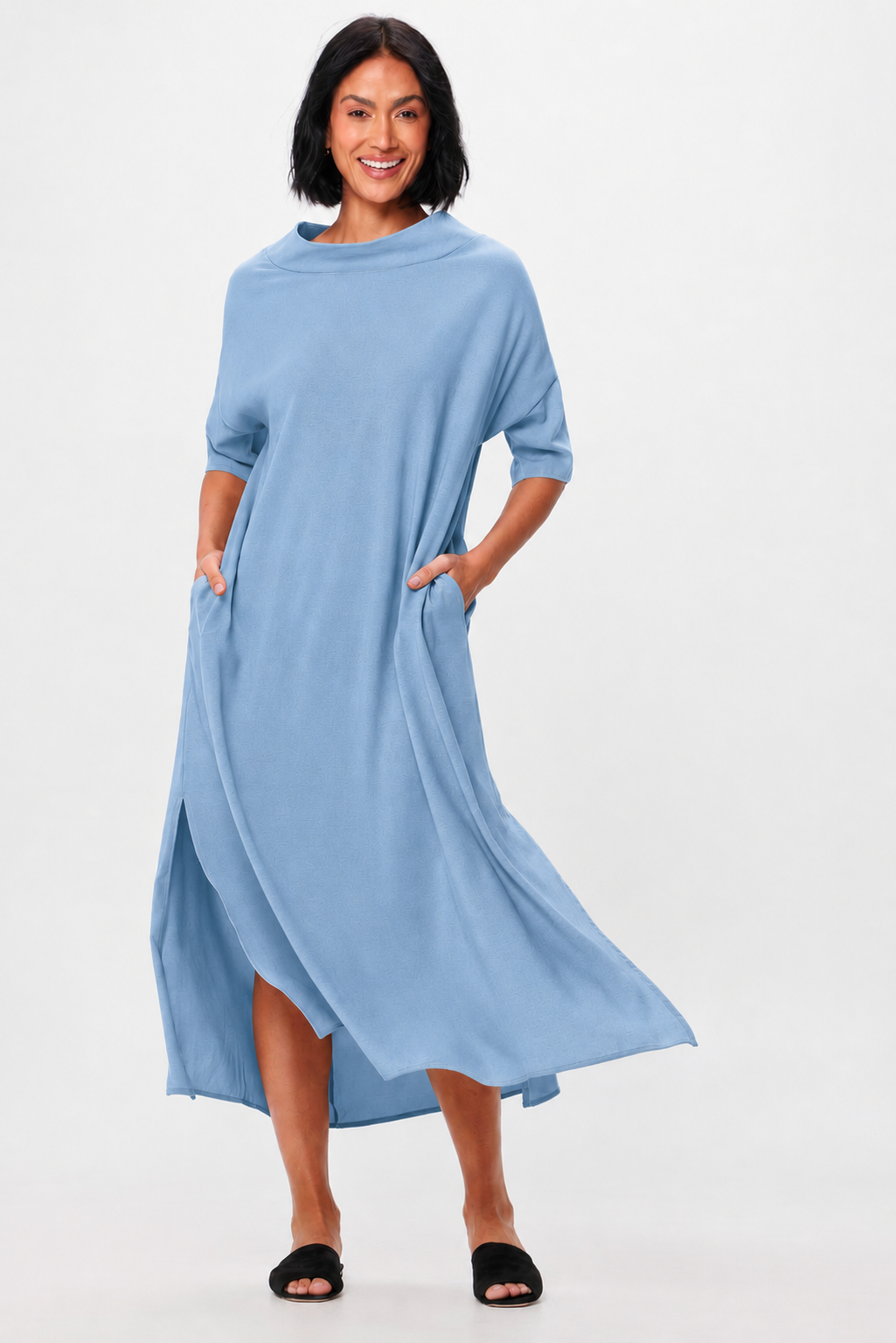 Audrey Cowl Neck Maxi Dress - Suzy D London