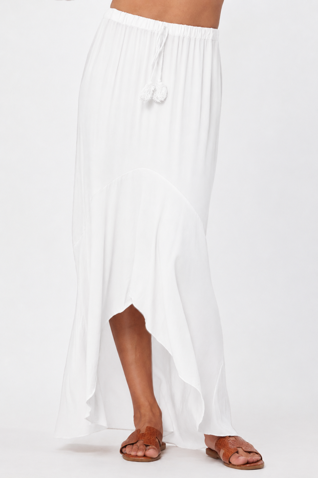 Korey Crepe Hi Lo Tassle Skirt - Suzy D London