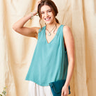 Gale Crepe V-Neck Cami - Suzy D London