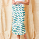 Gene Print Bias Cut Crepe Skirt - Suzy D London