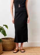Gene Bias Cut Crepe Skirt - Suzy D London
