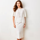 Gene Bias Cut Crepe Skirt - Suzy D London