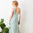 Geranium Print Crepe Maxi Dress With Frill Straps - Suzy D London