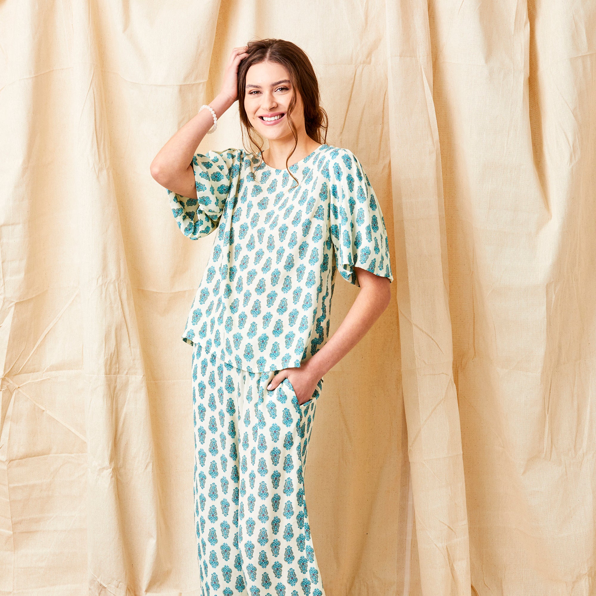 Ginny Print Crepe Palazzo Pants - Suzy D London