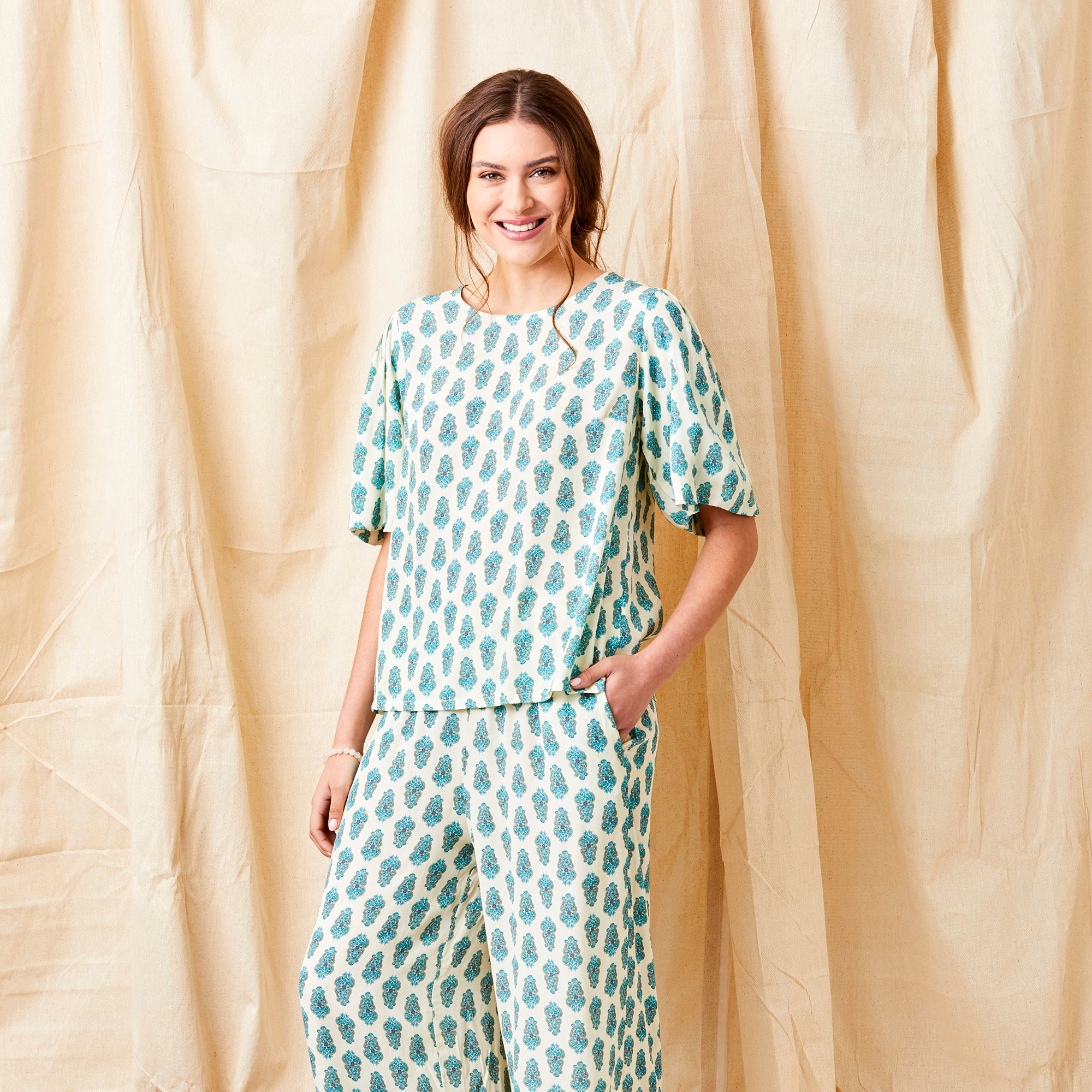 Ginny Print Crepe Palazzo Pants - Suzy D London