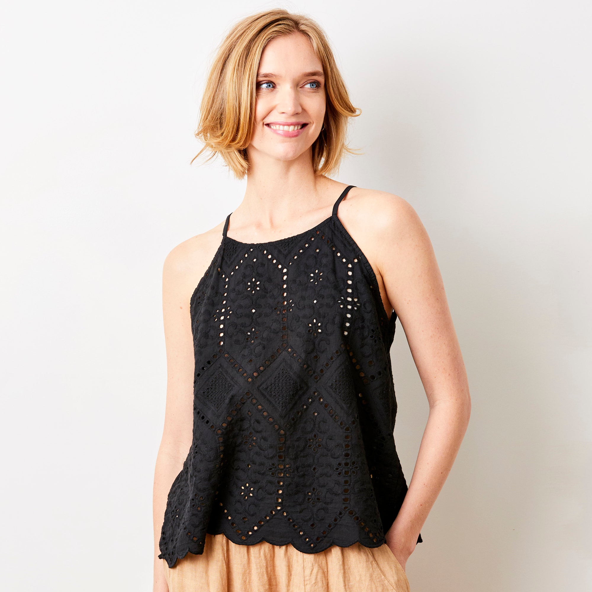 Jai Broderie Anglais Cami - Suzy D London