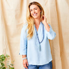 Jayla Textured Top With Button Front - Suzy D London