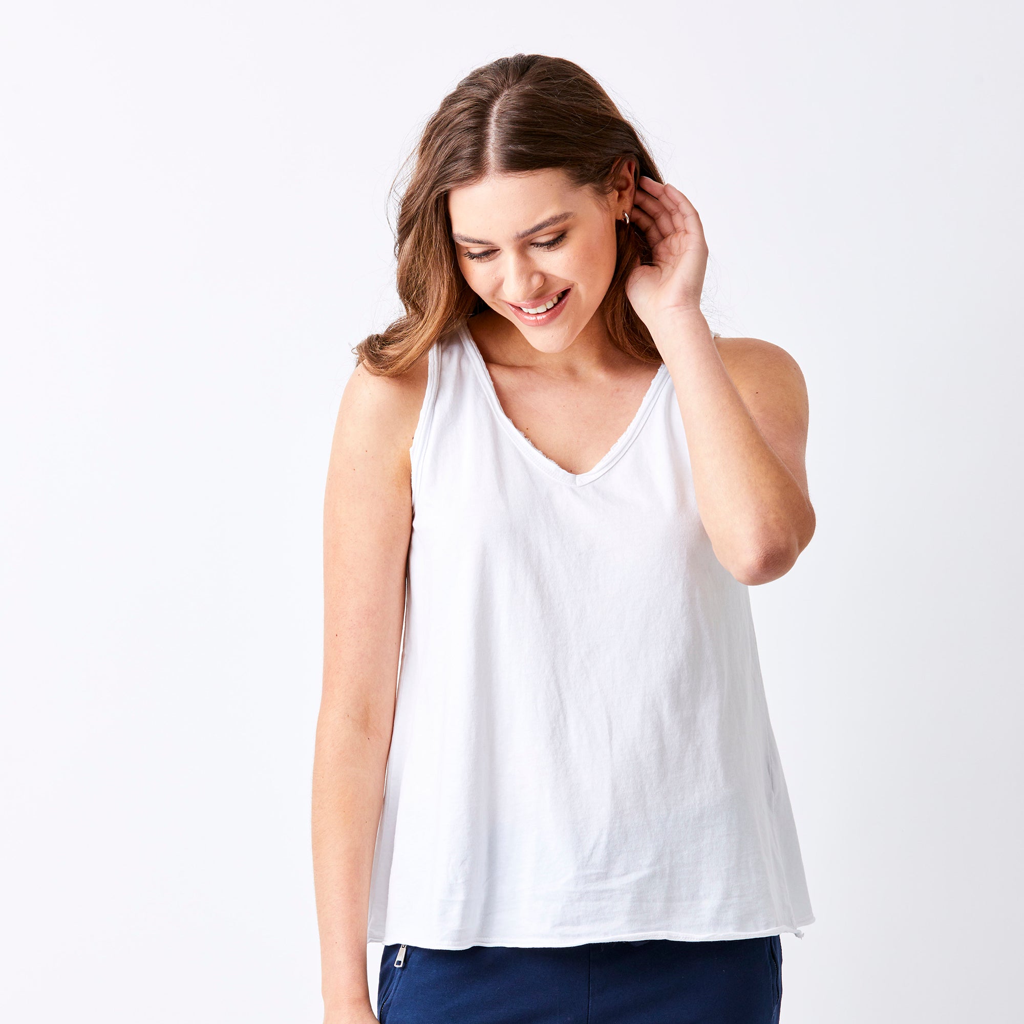 Jewel Relaxed Fit Jersey Vest - Suzy D London