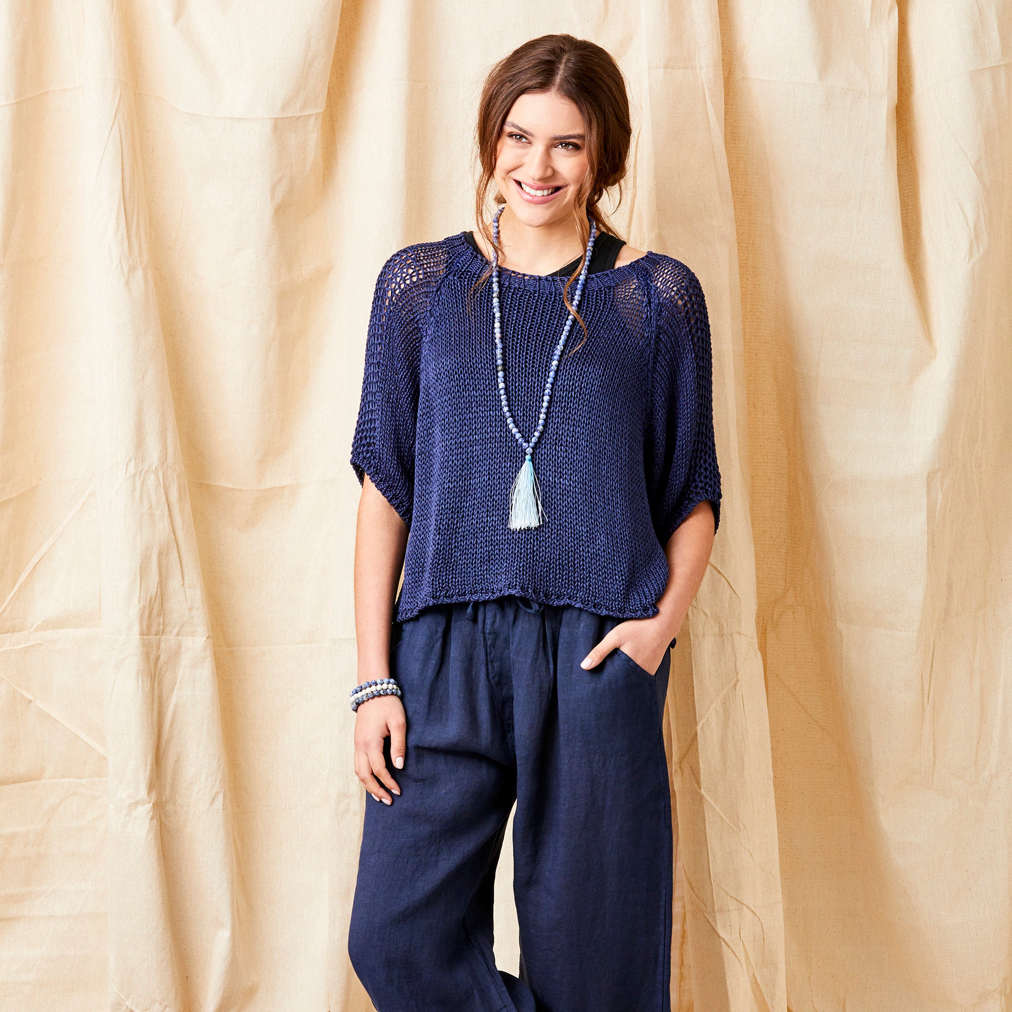 Lauren Linen Drawstring Palazzo Pants - Suzy D London