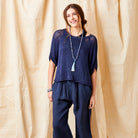 Lauren Linen Drawstring Palazzo Pants - Suzy D London