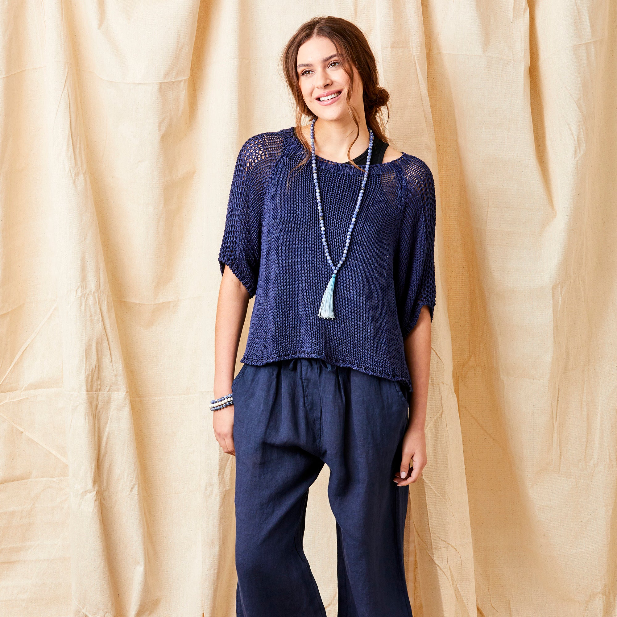 Lauren Linen Drawstring Palazzo Pants - Suzy D London